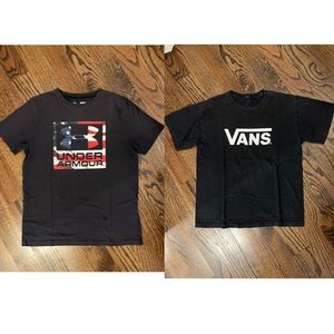 2 Boy Tshirts Vans Under Armour L